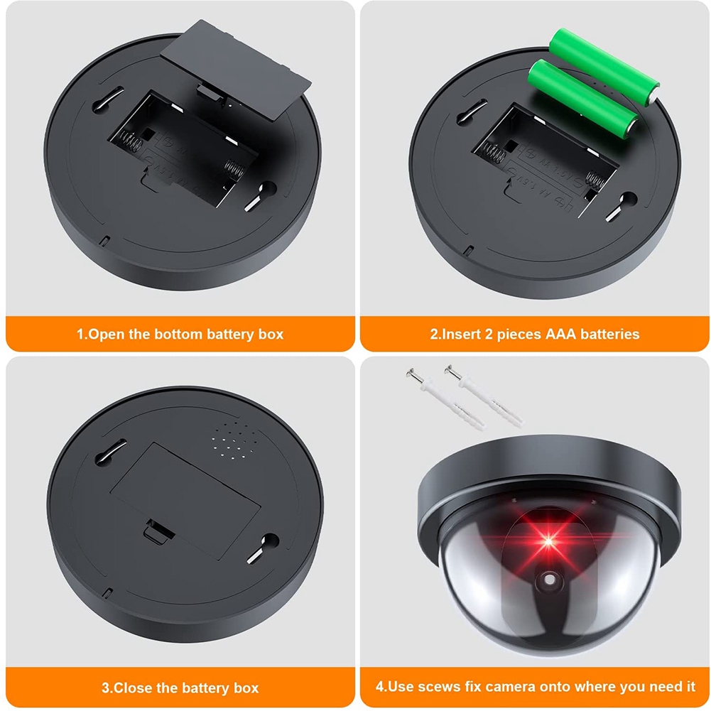Home Security Lights Outdoors - A601T- Dummy Security Camera,Fake Camera with