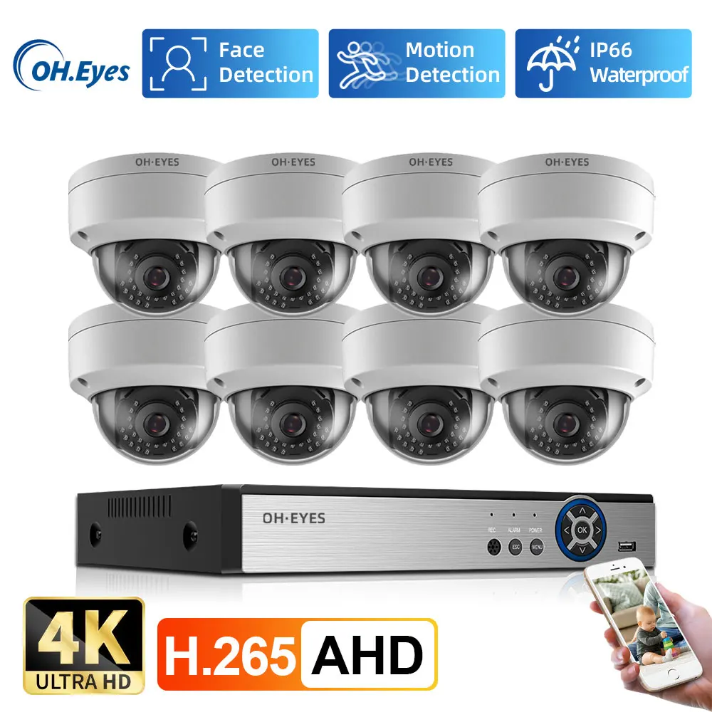 Home Security Video Systems - Home Security 8MP H.265+ 4CH 4K