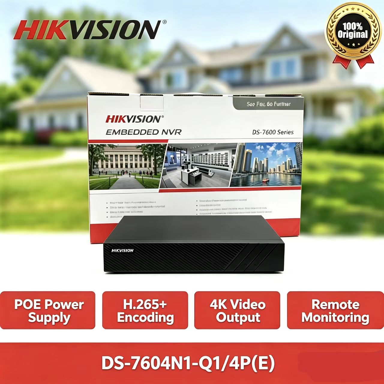 Home Security Business - Hikvision DS-7604NI-Q1/4P(E) 4CH 4K PoE NVR,