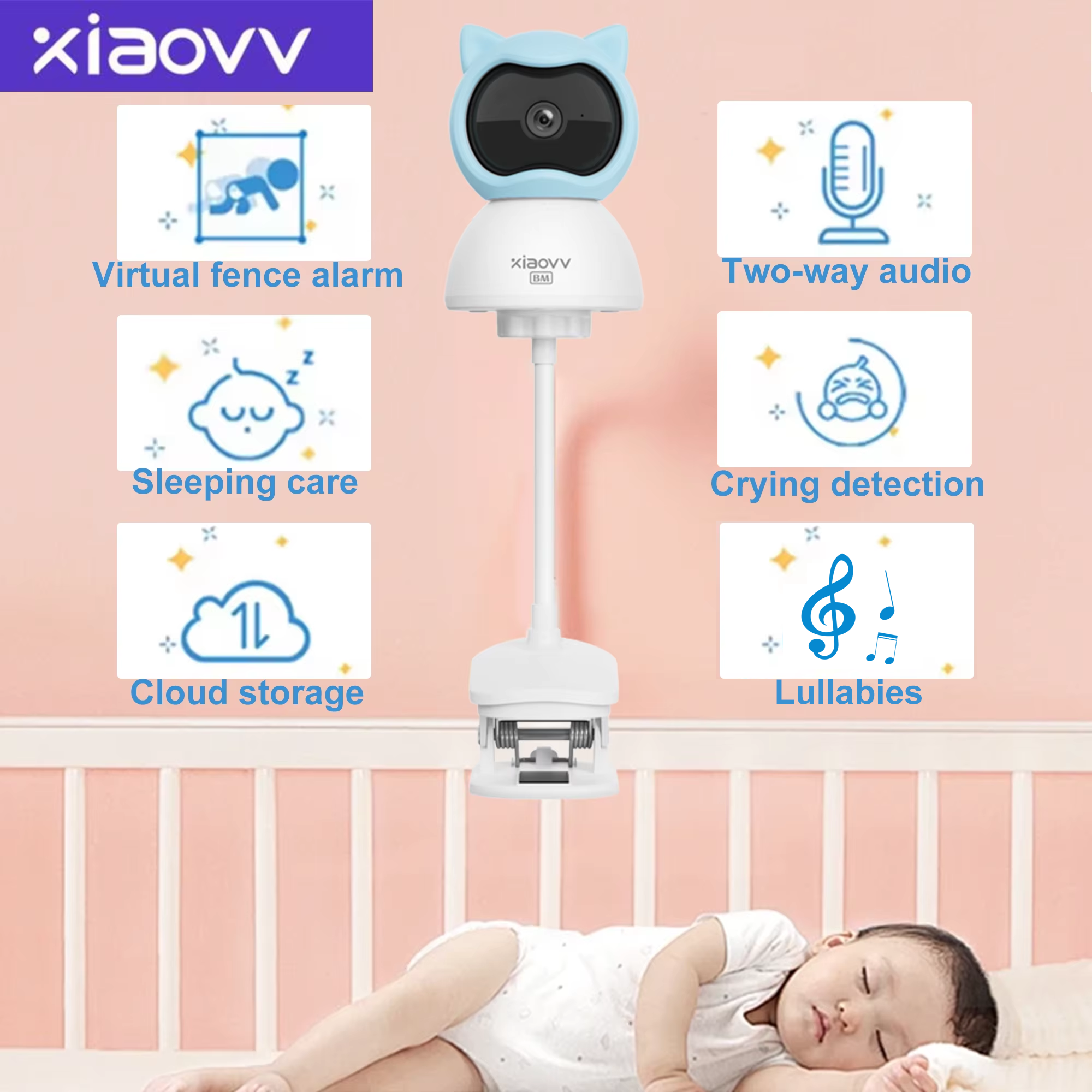 Home Security No Wifi - 4MP WiFi xiaovv indoor Baby Monitor