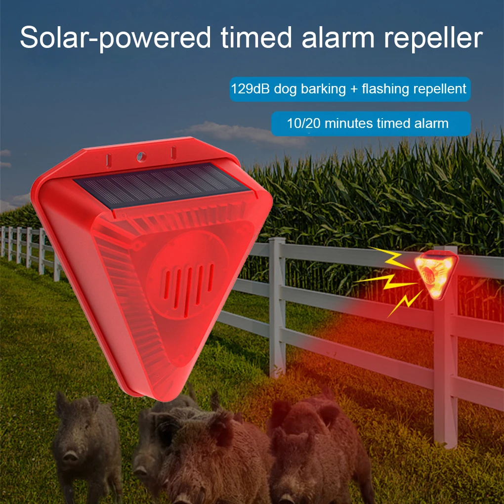 Home Security Lights Outdoors - Outdoor Solar Alarm Light 6LED IP65