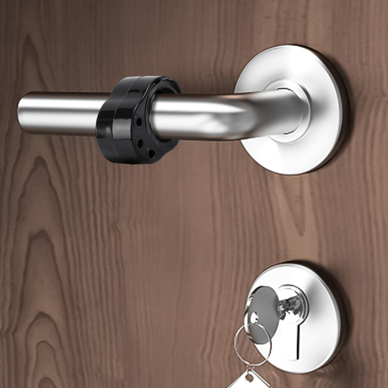Home Security Ring - 4Pcs Clear Silicone Door Handle Ring