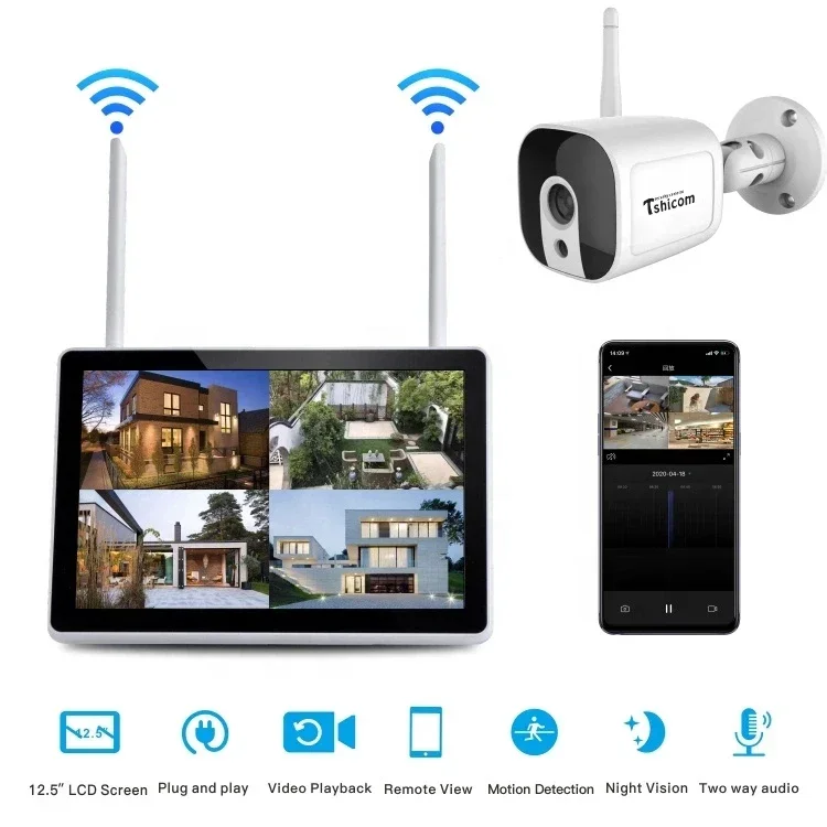TUYA Smart Wi-Fi 4CH NVR Kit 1 - Home Security Wireless Cameras 리뷰 및 가격