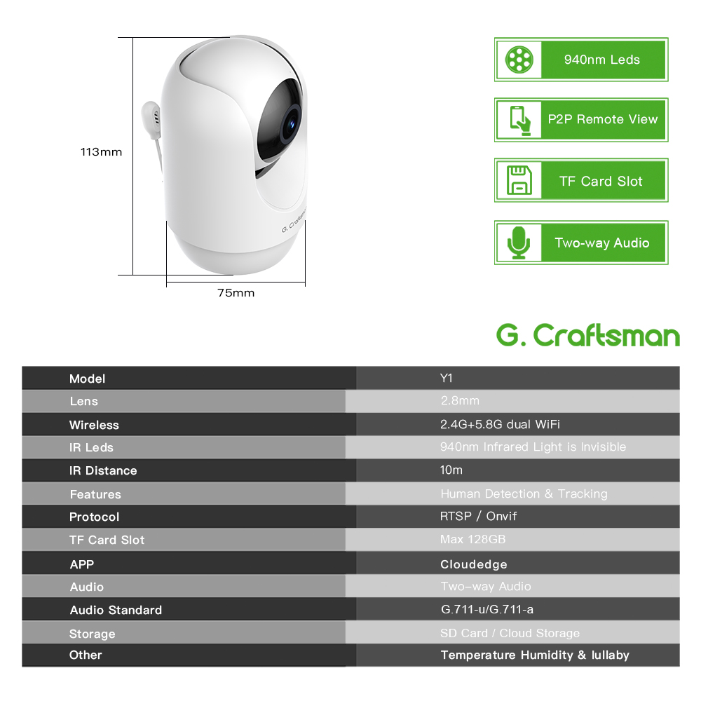 C G,Craftsman Y1 Baby Monitor, - Home Security Systems Wireless 리뷰 및 가격