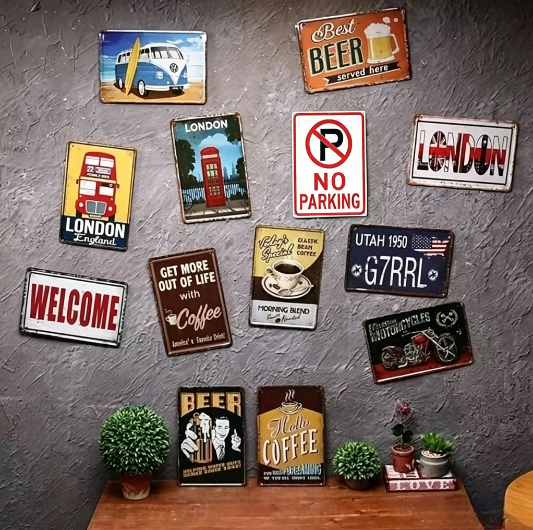 HD Metal Tin Sign French 24H V - Home Security Business 리뷰 및 가격