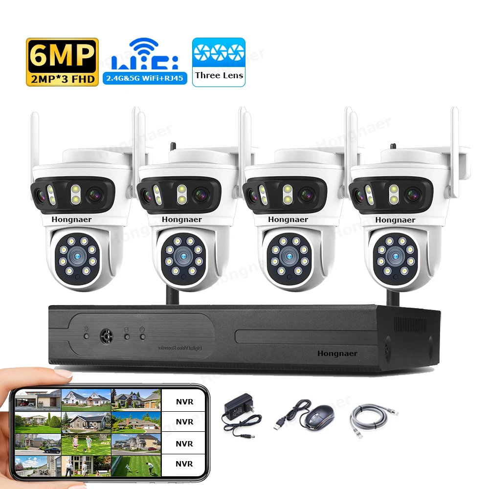 2026 Hongnaer 6MP 4CH 3 Lens 2 - Home Security Wireless Cameras 리뷰 및 가격
