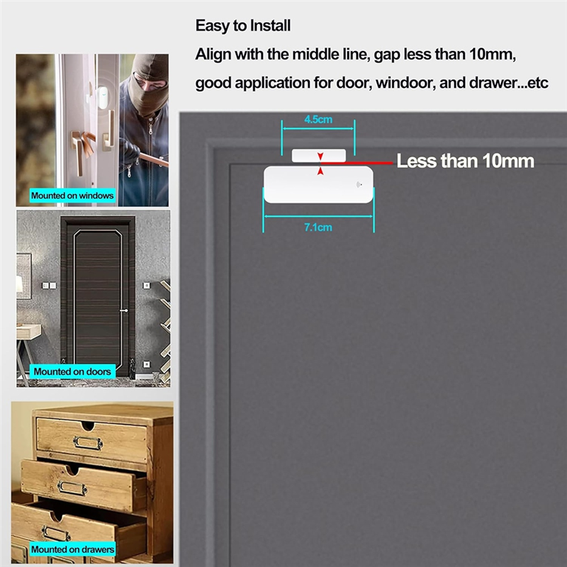 DIGIT-Wifi Door Sensor, Smart  - Home Security Business 리뷰 및 가격