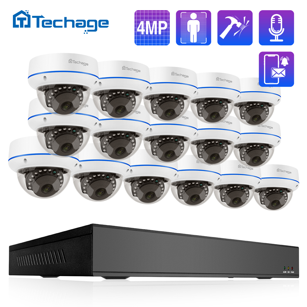 Techage HD 4MP 16CH POE Survei - Home Security Video Systems 리뷰 및 가격