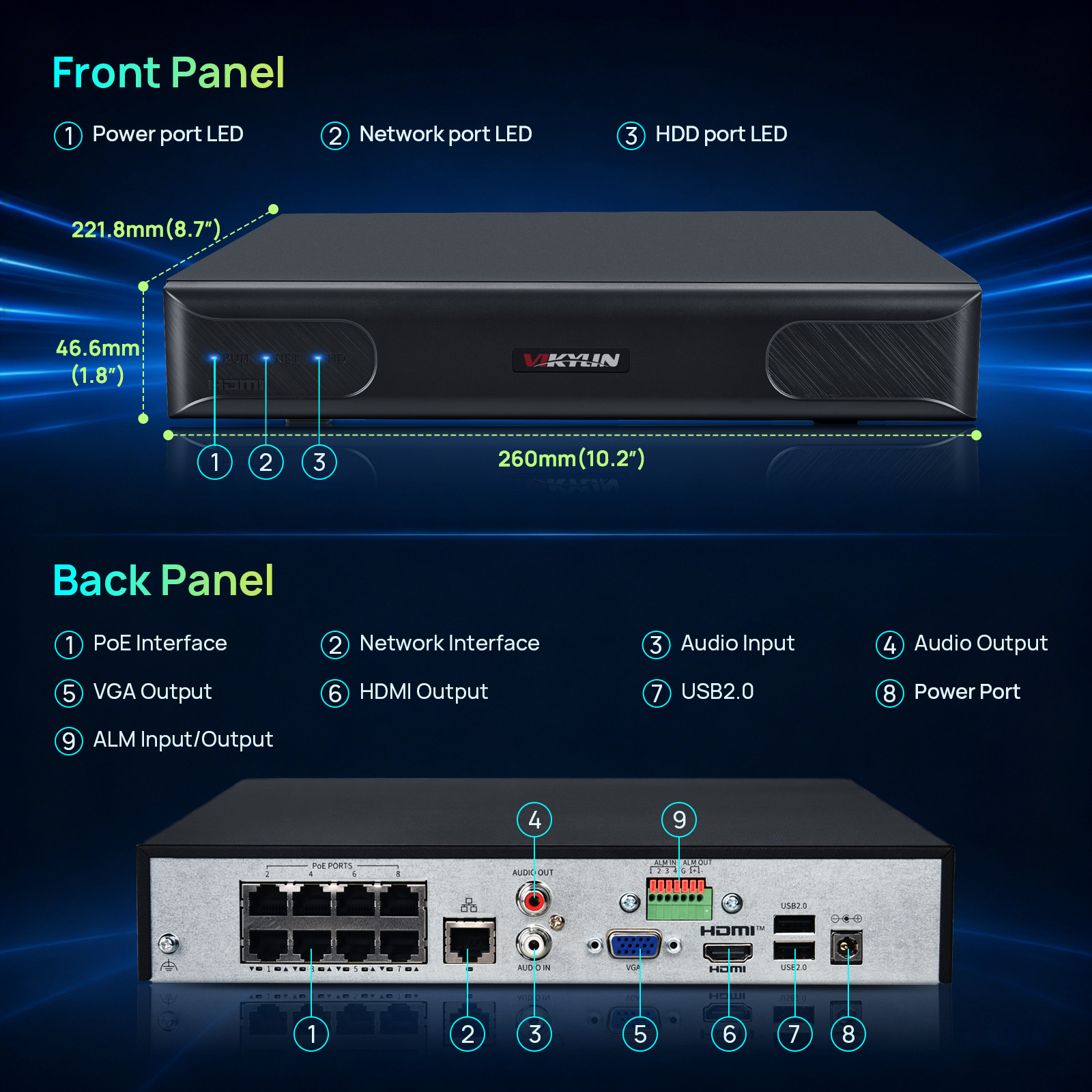 Vikylin 4K NVR UP to 12MP 8CH  - Home Security Video Systems 리뷰 및 가격