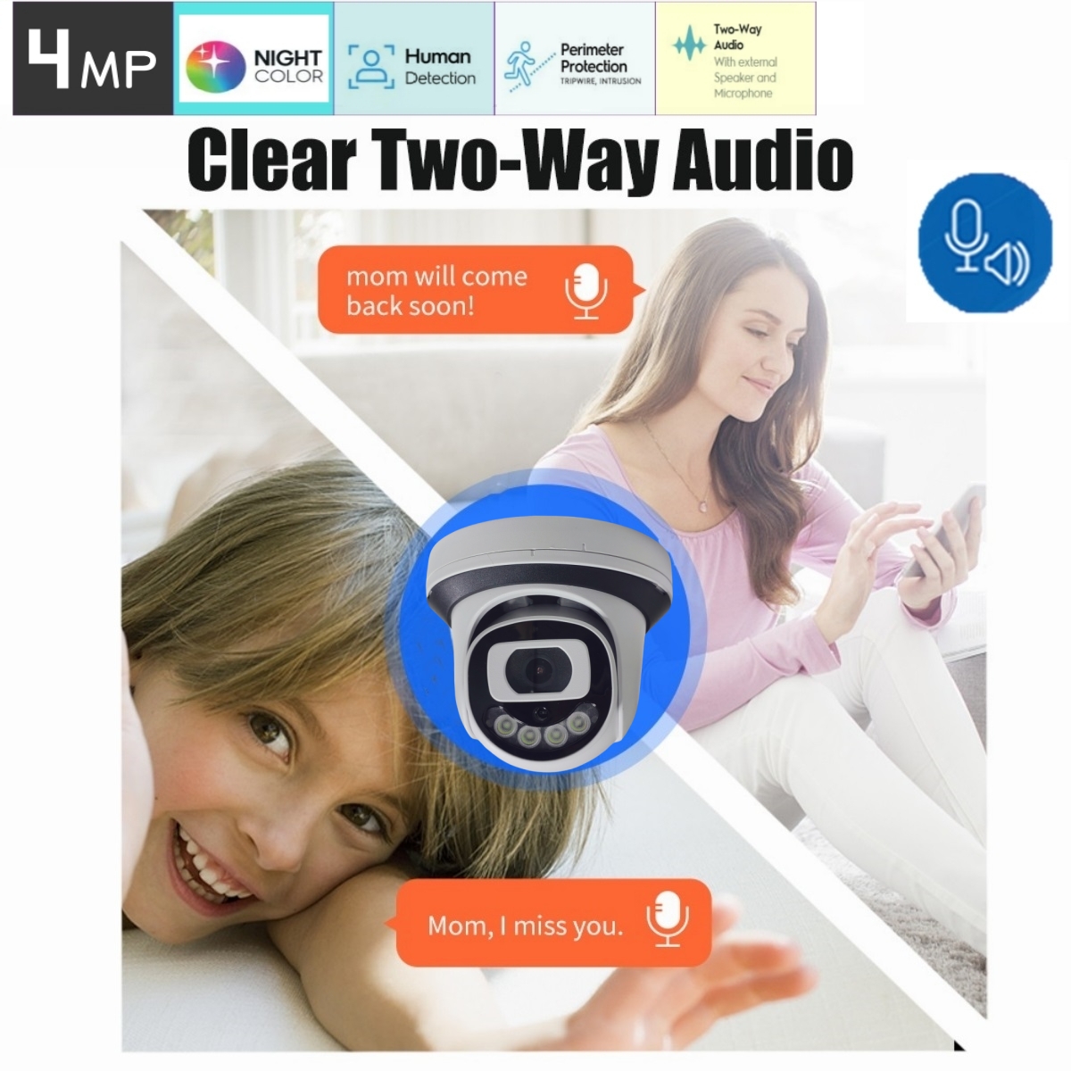 4MP WiFi Security Camera dome  - Home Security Video Systems 리뷰 및 가격