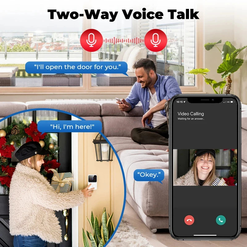 Smart Home WiFi Video Doorbell - Home Security Video Systems 리뷰 및 가격