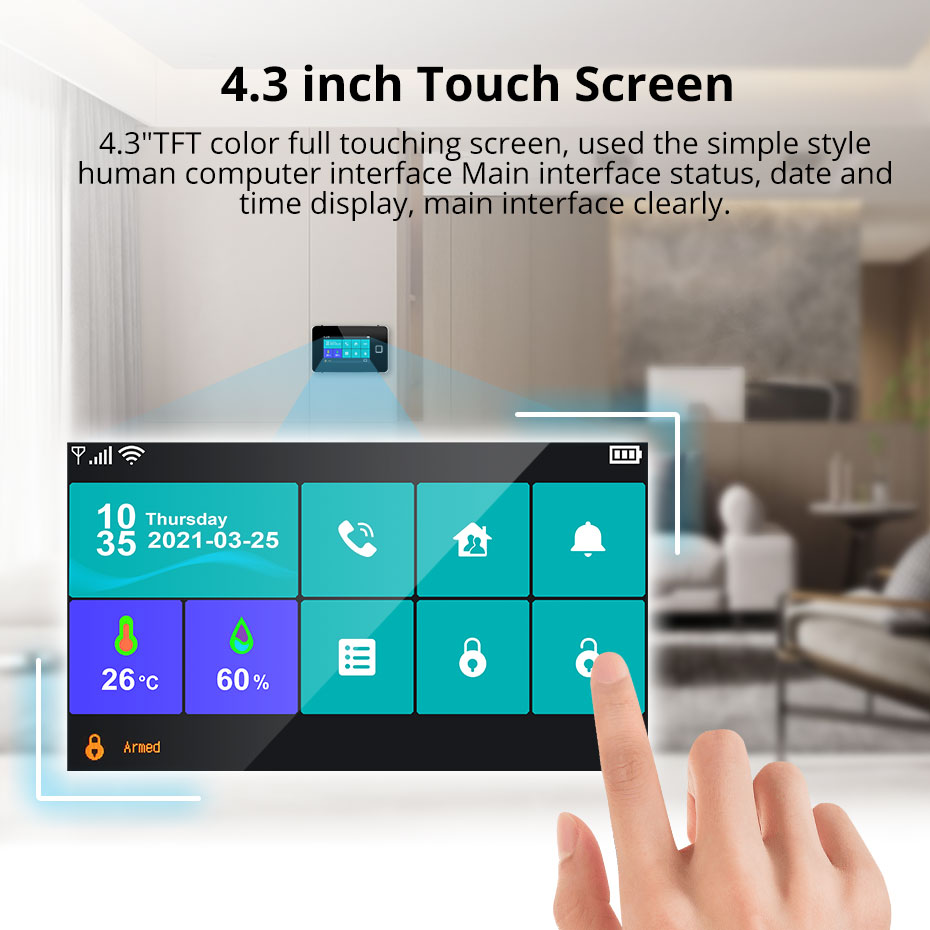 KERUI 4.3 Inch Touch Screen Ho - Home Security No Wifi 리뷰 및 가격