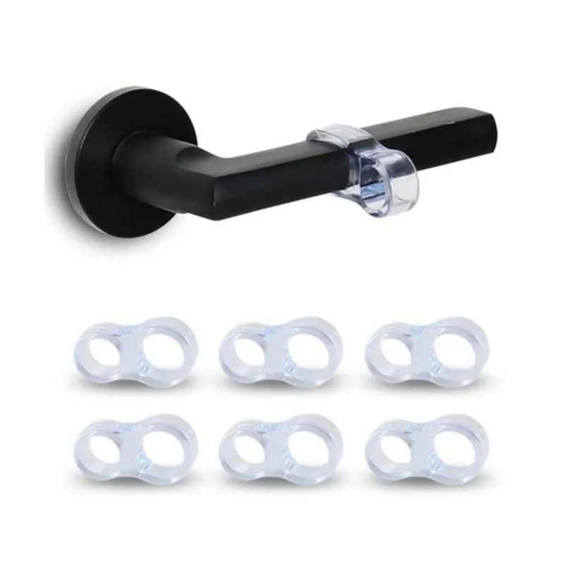 4Pcs Clear Silicone Door Handl - Home Security Ring 리뷰 및 가격