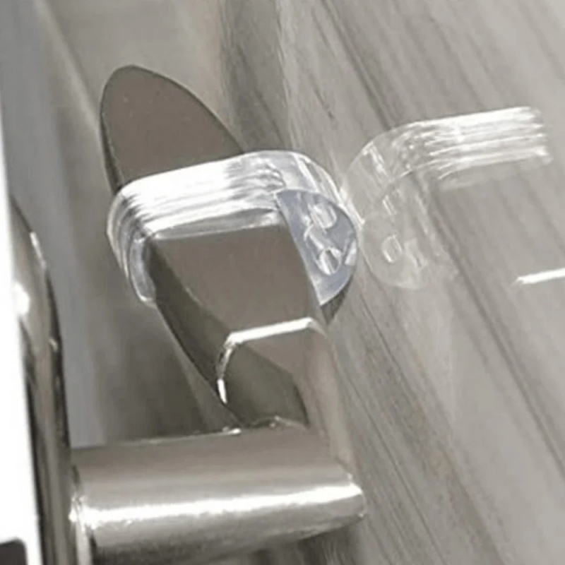 4Pcs Clear Silicone Door Handl - Home Security Ring 리뷰 및 가격