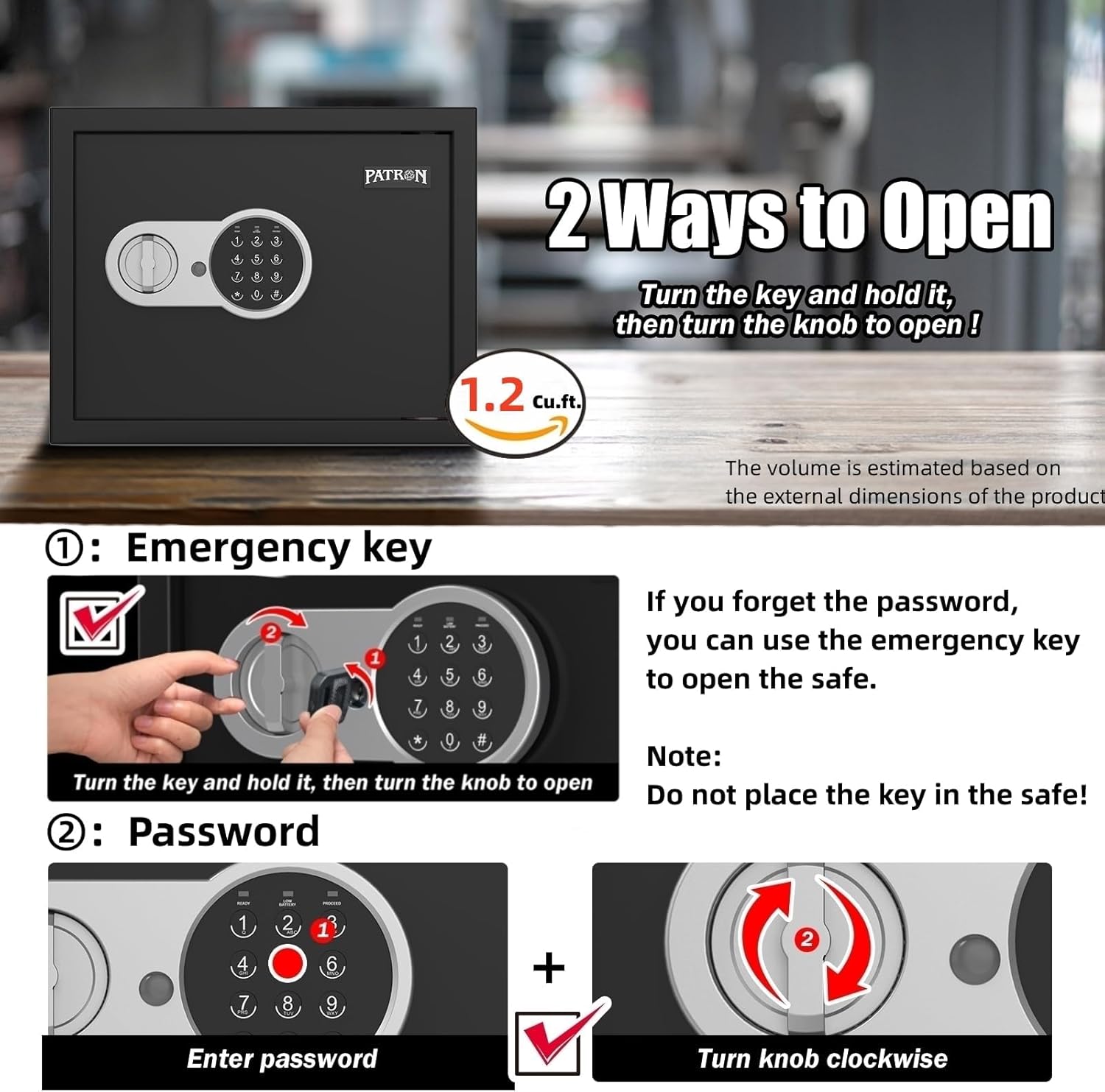 1.2 Cu.ft. Safe Box with Key a - Home Security Business 리뷰 및 가격