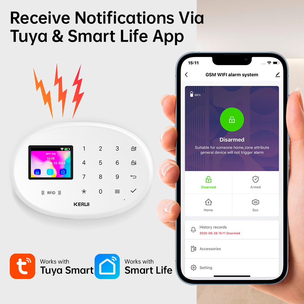 KERUI Tuya Wireless Home Alarm - Home Security No Wifi 리뷰 및 가격